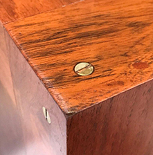 Badu brass wood detail